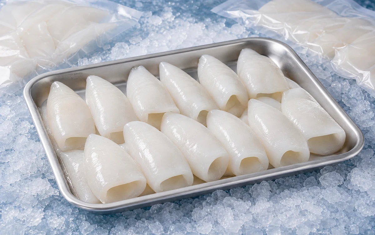 Mực ống ống sạch IQF